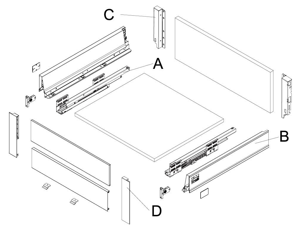 Classical drawer system components